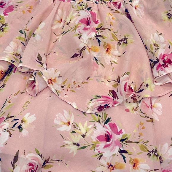 Yumi Kim Pink Floral Long Sleeve Mini Dress - Picture 6 of 7